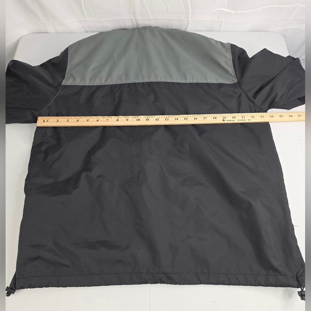 Aeropostale Men's Windbreaker Jacket Lightweight Gray Black Size XL CK-1508 - Picture 6 of 10